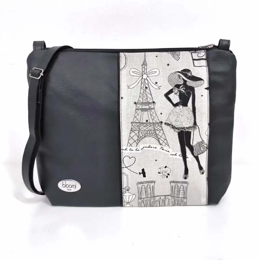 Moyenne pochette bandoulière à bande Etoile de Paris