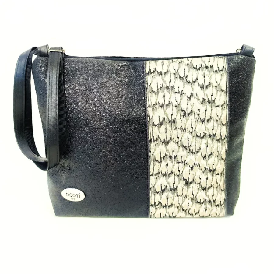 Moyenne pochette bandoulière vegan à bande imprimée Oslo