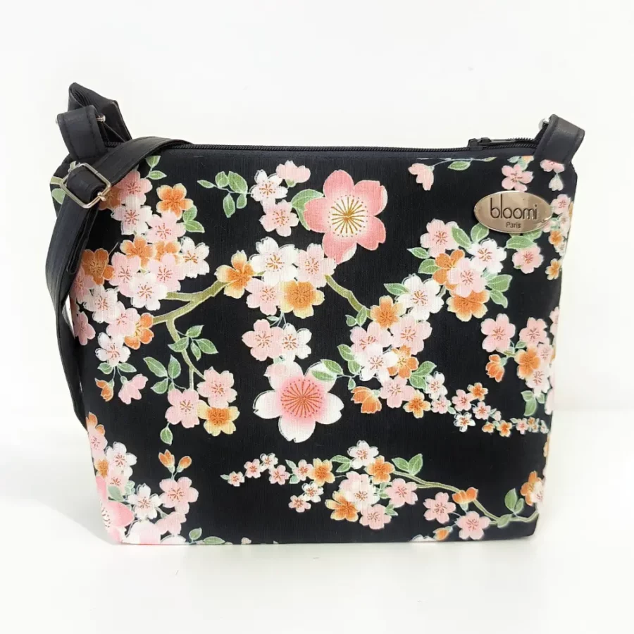 Petit sac en bandoulière Sakura noir
