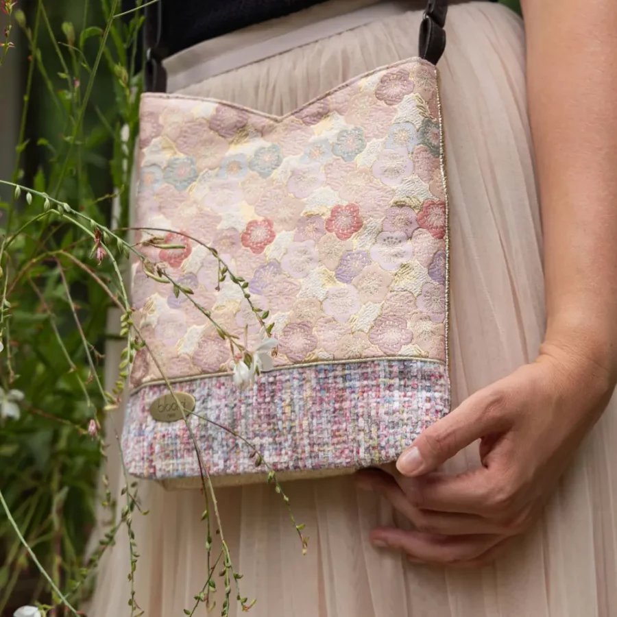 Petite sacoche gamme prestige Kimono précieux rose – Image 3