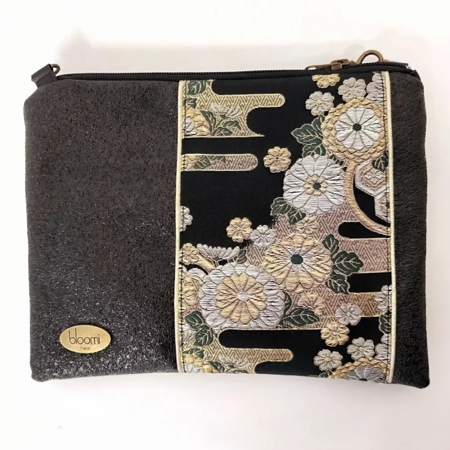 Pochette bandoulière format ipad mini Chrysanthème