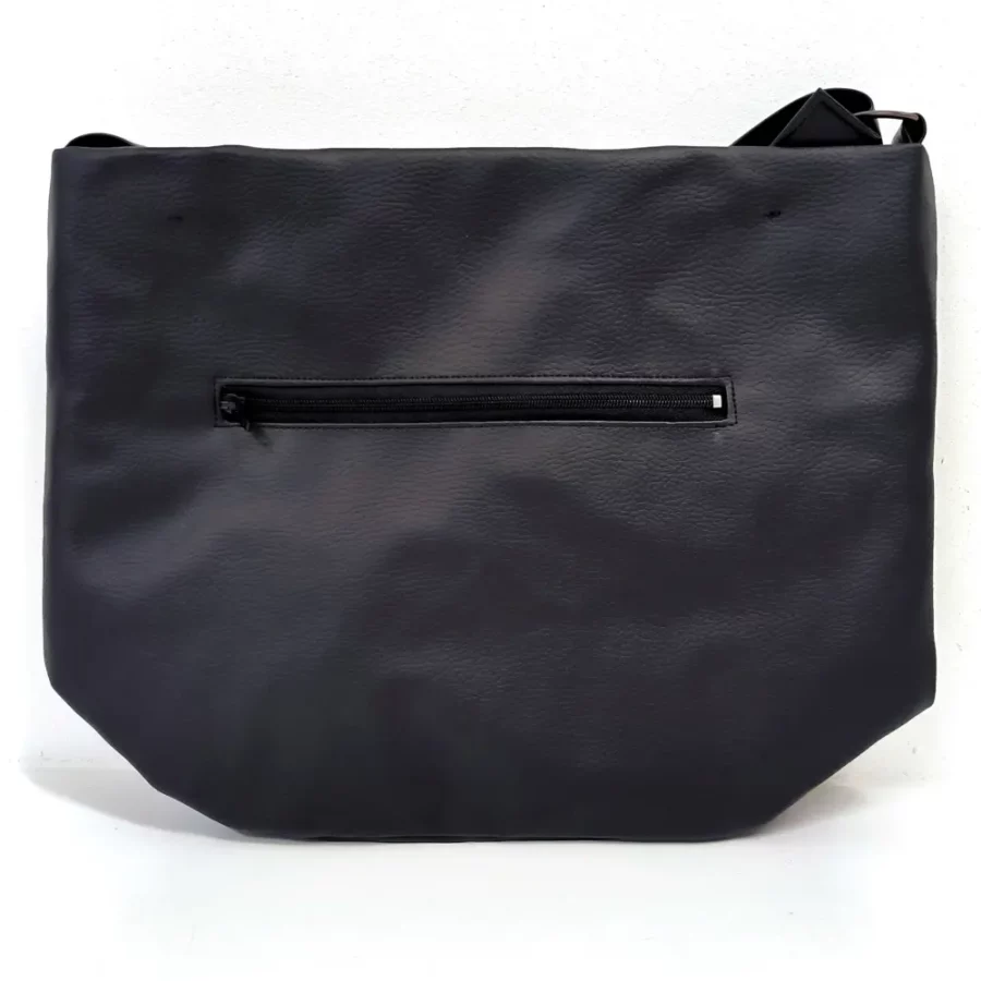 Sac moyen vegan marine en bandoulière imprimé Sakura bleu – Image 2