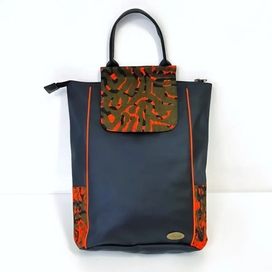 Grand sac à dos vegan Splash orange