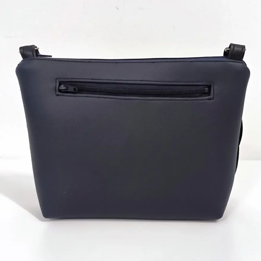 Petit sac en bandoulière vegan Sakura bleu marine – Image 3