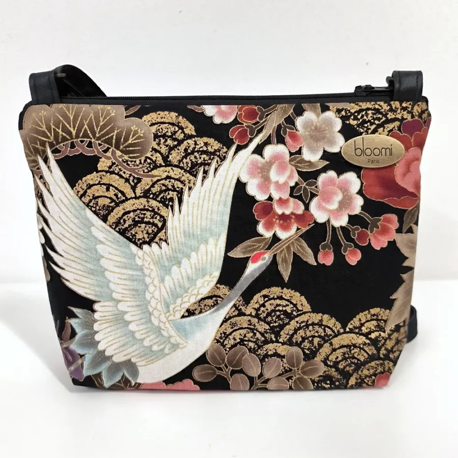 Petit sac en bandoulière vegan Kushiro noir – Image 4