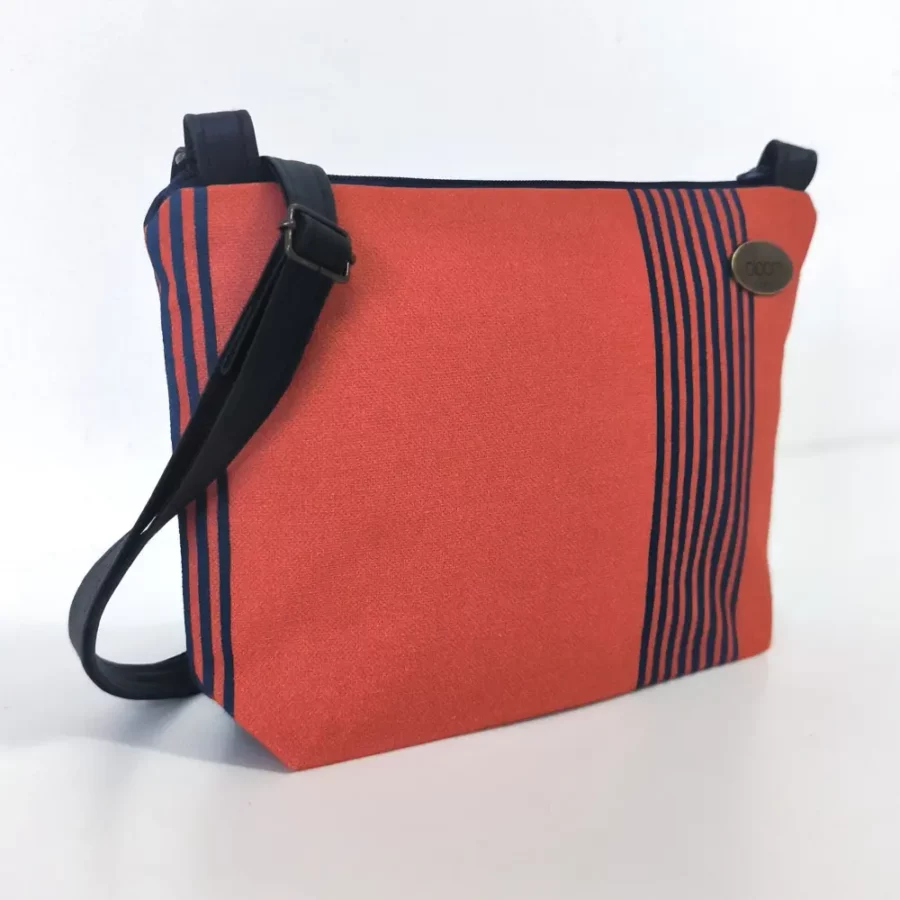 Petit sac en bandoulière Rayures orange – Image 2