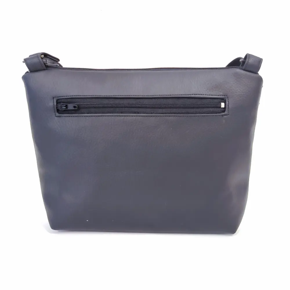 Petit sac en bandoulière vegan Tweedy noir et blanc – Image 3