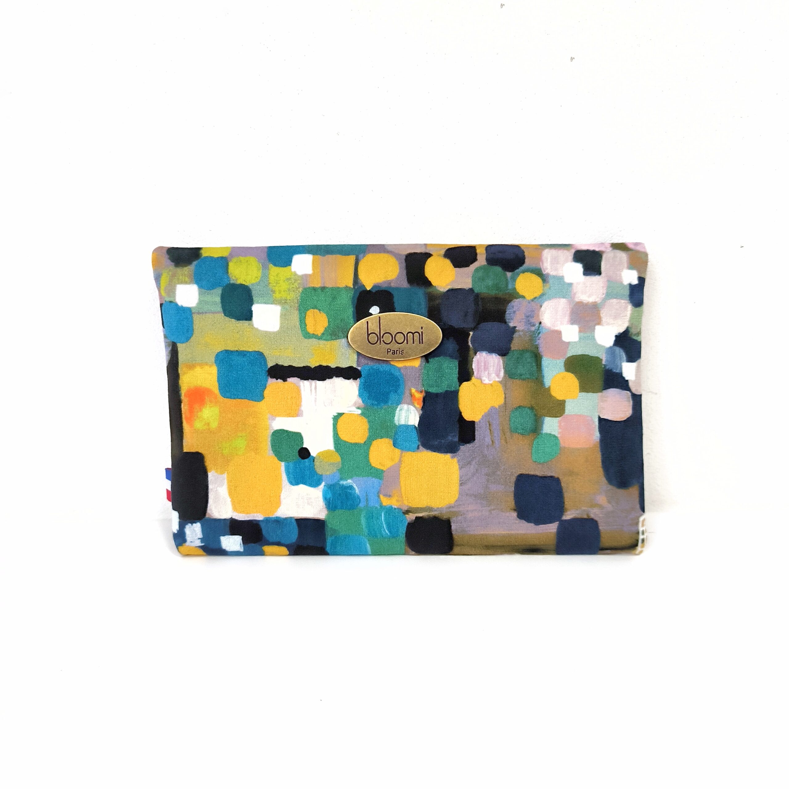 Portefeuille avec rabat aimanté Klimt en velours multicolor – Image 4