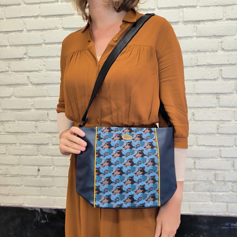Mini Tote Bag bandoulière Pavot Bleu
