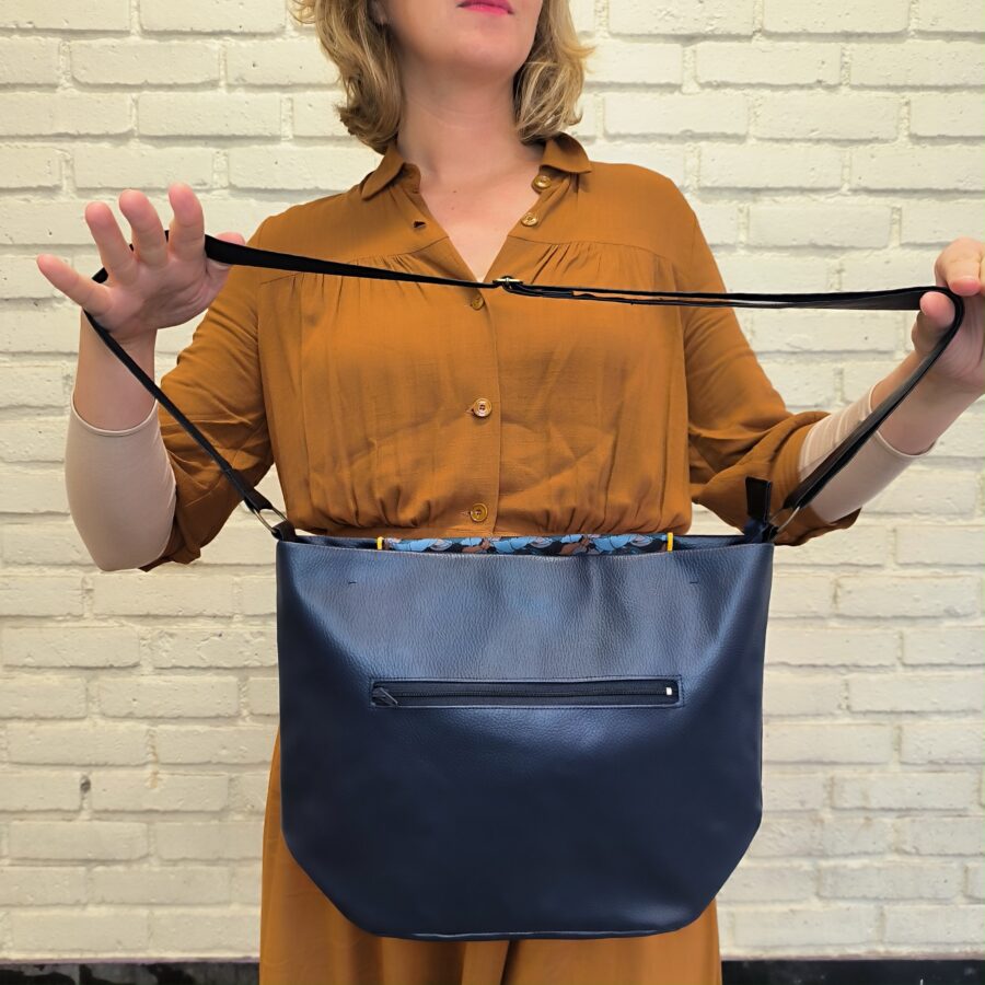 Mini Tote Bag bandoulière Pavot Bleu – Image 2