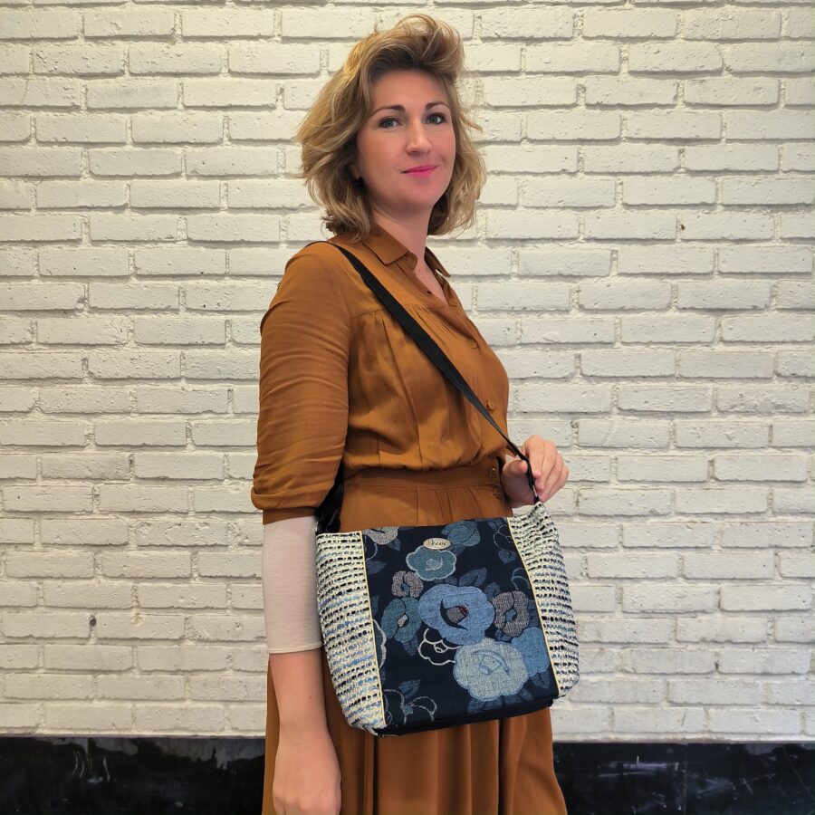 Mini Tote Bag bandoulière Tweedy Bleu – Image 3