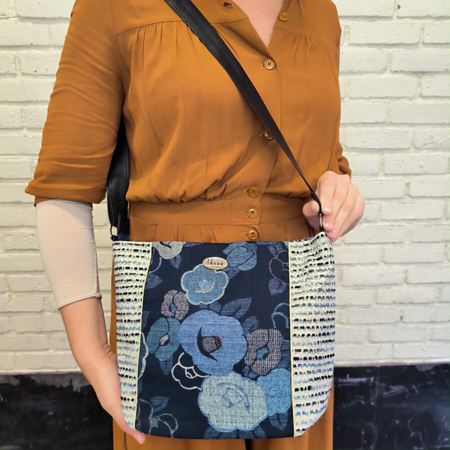 Mini Tote Bag bandoulière Tweedy Bleu – Image 2