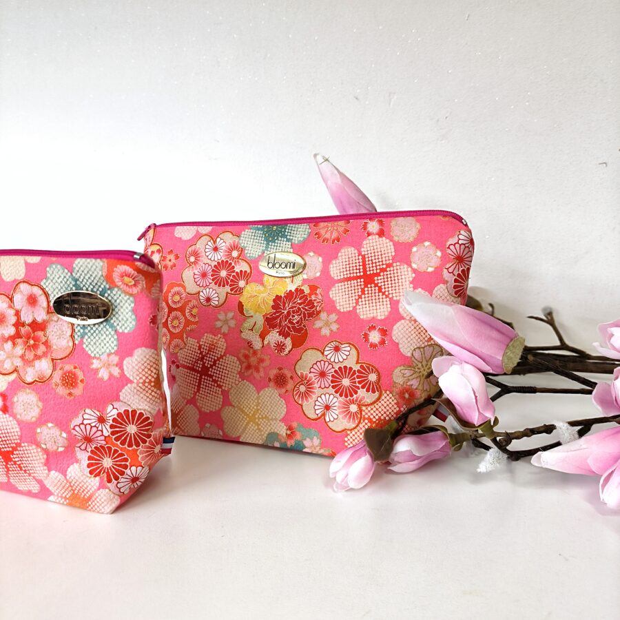 Moyenne trousse de toilette Sakura rose