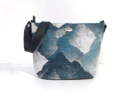 Sac moyen porté épaule et bandoulière Evasion aux tons de bleus glaciers