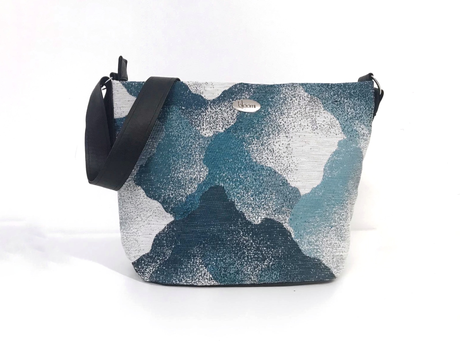 Sac moyen porté épaule et bandoulière Evasion aux tons de bleus glaciers